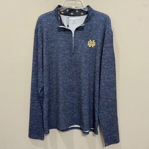 Under Armour Notre Dame ND 1/4 Zip Pullover Mens Sz Lg NWT Blue Fighting Irish